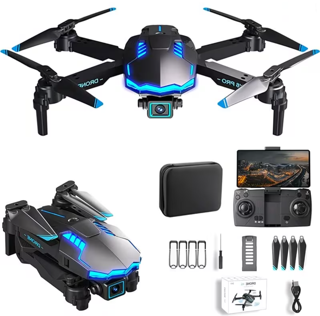 Dron X6 Pro 4K con Cámara Dual, Flujo Óptico, WIFI 2.4G, Evitación de Obstáculos de Tres Lados, Quadcopter RC Plegable RHArobotics 2 Dron X6 Pro 4K con Cámara Dual, Flujo Óptico, WIFI 2.4G, Evitación de Obstáculos de Tres Lados, Quadcopter RC Plegable RHArobotics - Imagen 2