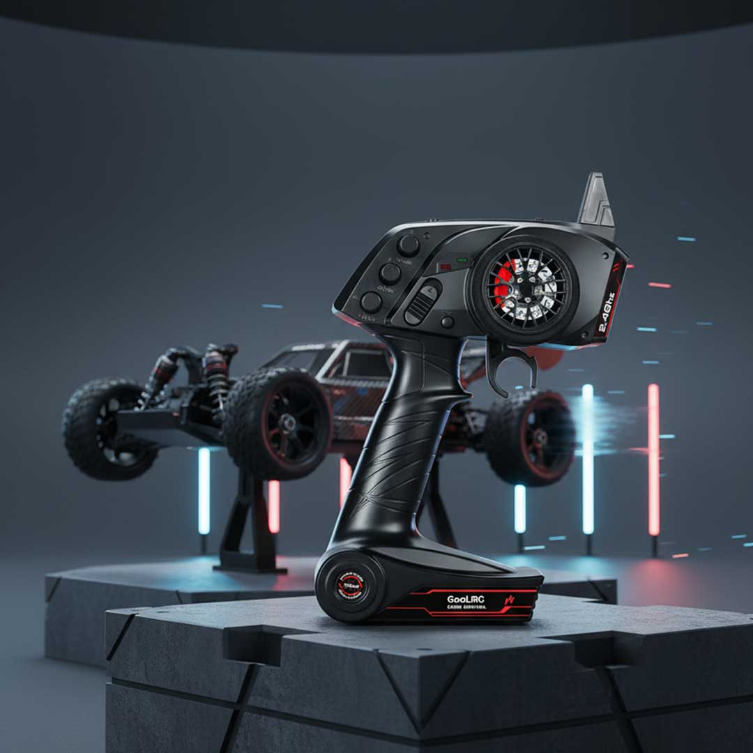 Transmisor, control remoto TG3 2.4 GHz 3CH, de GoolRC de la radio control a distancia digital con receptor para auto o bote a control. 2 Transmisor, control remoto TG3 2.4 GHz 3CH, de GoolRC de la radio control a distancia digital con receptor para auto o bote a control. - Imagen 2